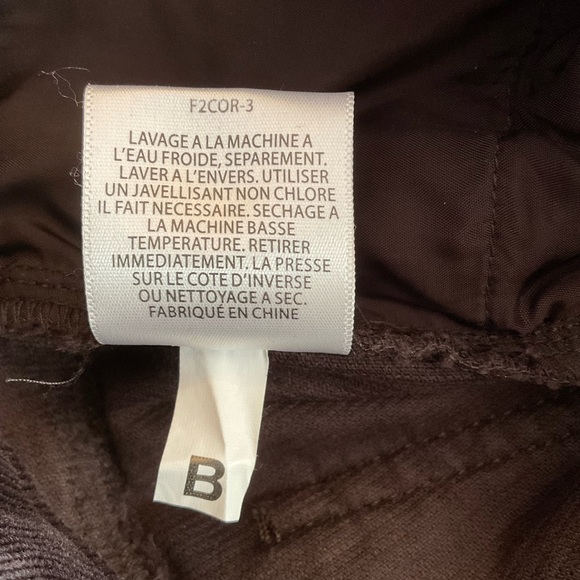 🤎 💫 Eileen Fisher Chocolate Brown Corduroy Pants Sz 10 Straight Leg Minimalist - Picture 6 of 9